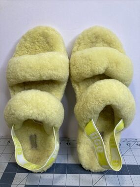 UGG Women's Oh Yeah Slides Slippers House Shoes Sandals 1107953 Yellow Size 10